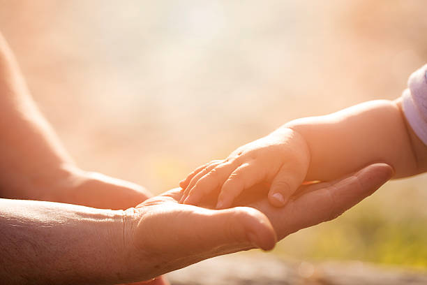 ręce stary i młody - human hand old senior adult holding hands zdjęcia i obrazy z banku zdjęć