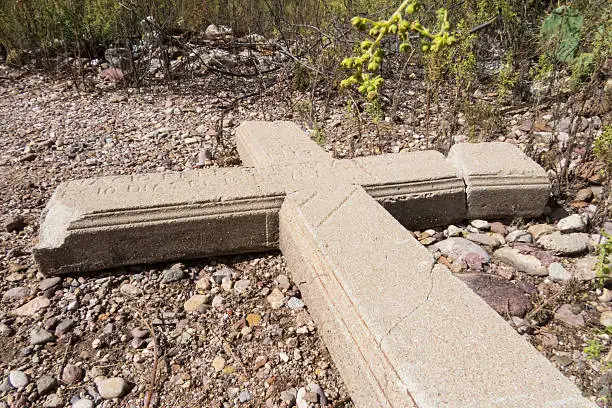 Photo of Old Concrete Grave Marker