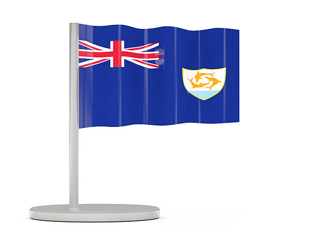 istock Pin with flag of anguilla 521548598