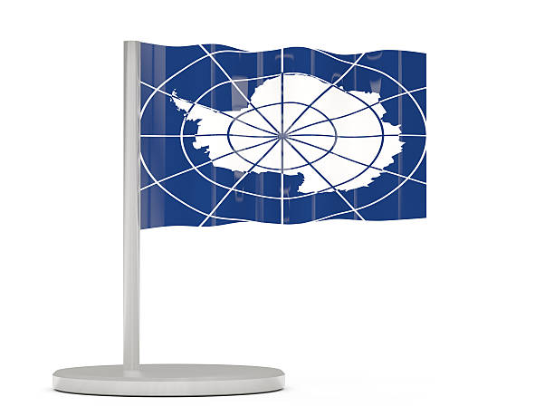 The flag of Micronesia is shown waving in the wind, featuring a light blue background with four white stars arranged in a diamond shape. The design represents the nation's four states and its connection to the Pacific Ocean.
