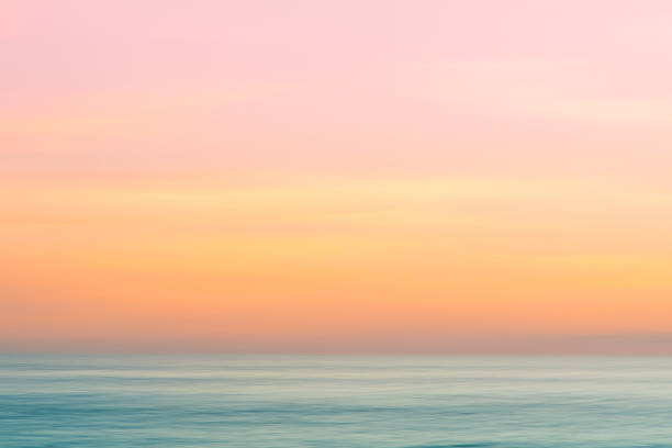 Abstract sunrise sky and  ocean nature background
