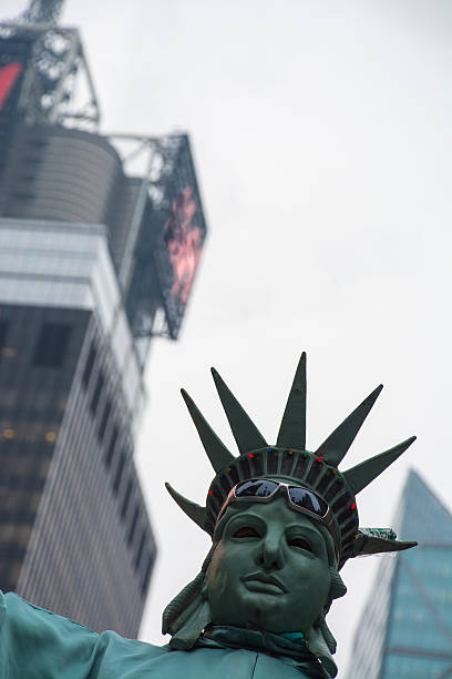 istock Liberty statue actor at Time Square, Manhattan, New York 521574399