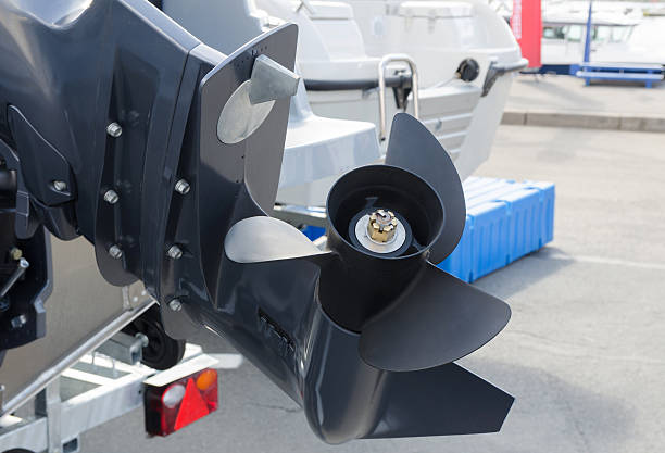 istock screw motor boat on the stocks 521575129