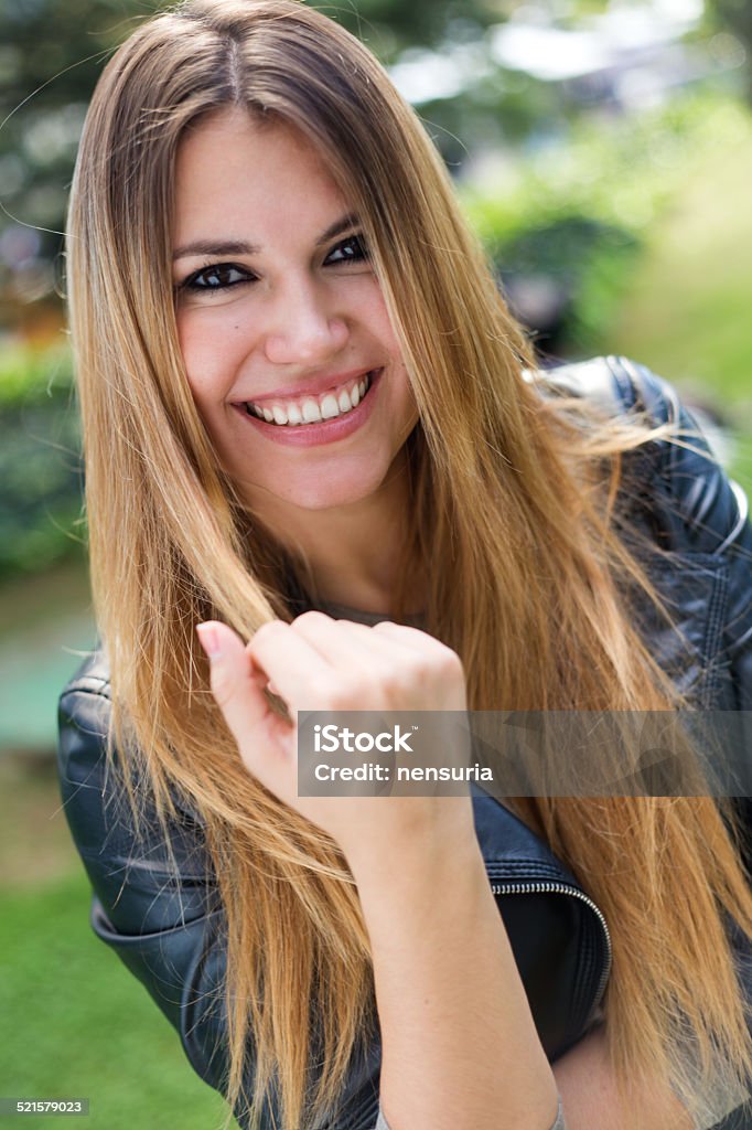 Fashion portrait of beautiful girl in the city. Outdoor fashion portrait of beautiful girl in the city. Adult Stock Photo