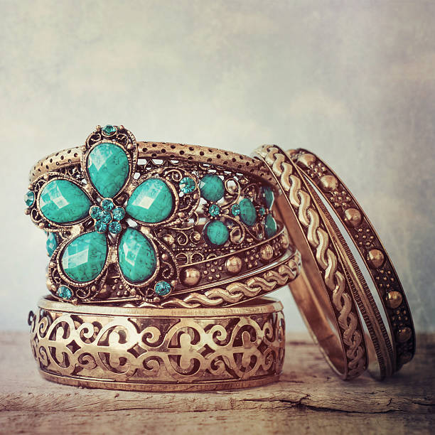Bangle, Indian bracelets isolated on the white background