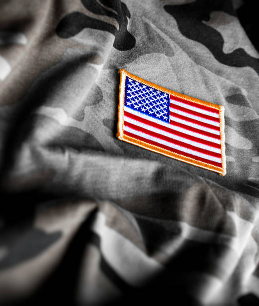 istock American Flag and Camoflage 521602424