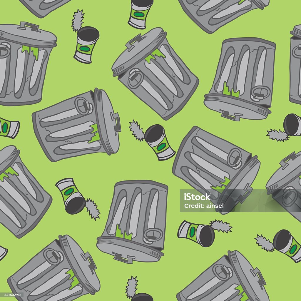 Garbage Collection Pattern Garbage Pattern Stock Illustration - Download Image Now - Can, Death ...