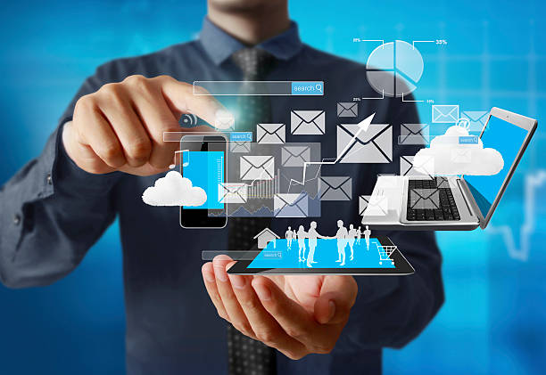 istock Technology in hands of businessmen 521603788