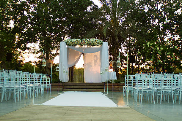 istock Jewish Hupa , wedding putdoor . 521604306