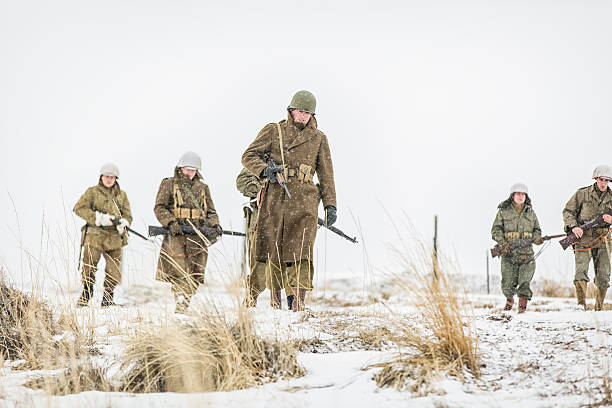 istock World War II Soldiers in the Snow 521606316