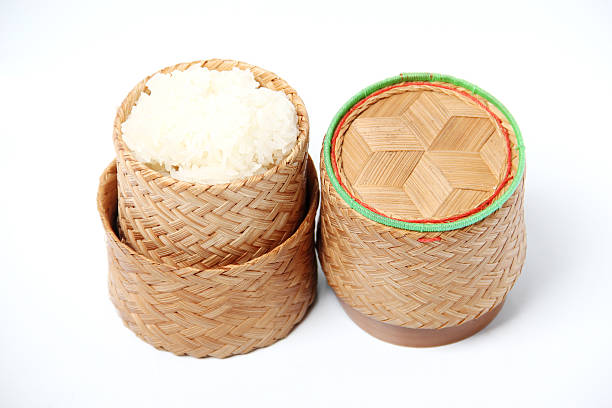 istock Warm Sticky Rice In The Bamboo Package 521606426