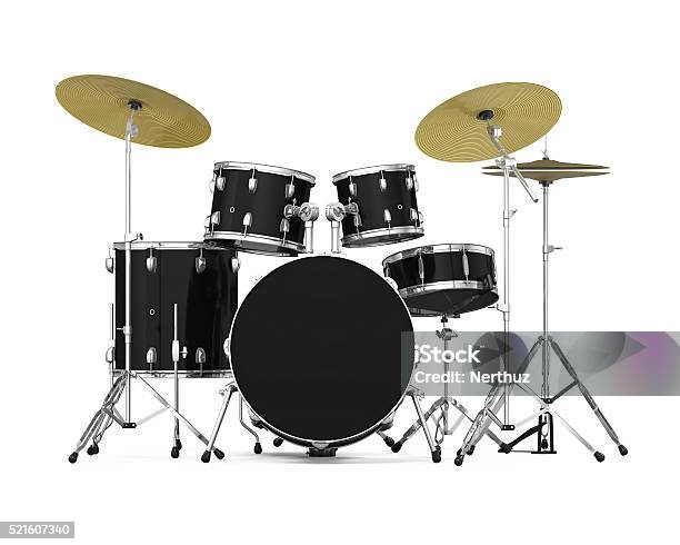 Drum Kit Isolated Stock Photo - Download Image Now - Drum Kit, Cut Out, Music