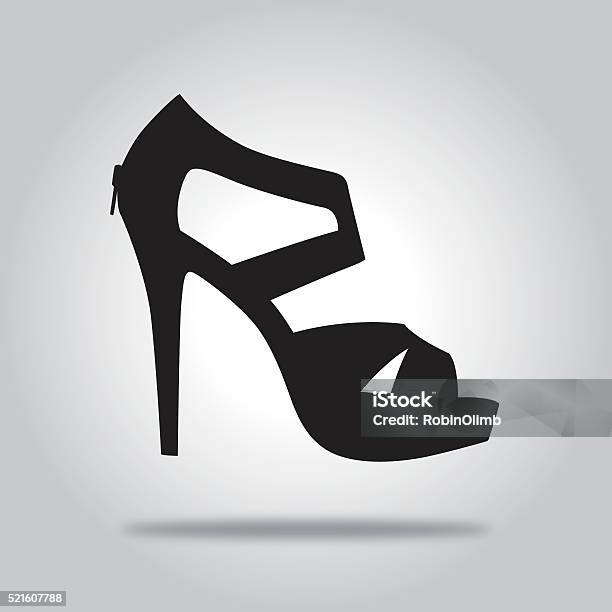 Black High Heel Shoe Icon Stock Illustration - Download Image Now - High Heels, Adult, Arts Culture and Entertainment