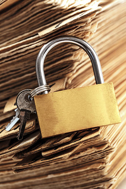 istock Pile of old cards with keylock 521608344