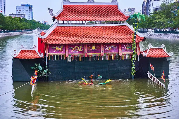 at Hai Phong - Viet Nam Water Puppet is showed every weekend