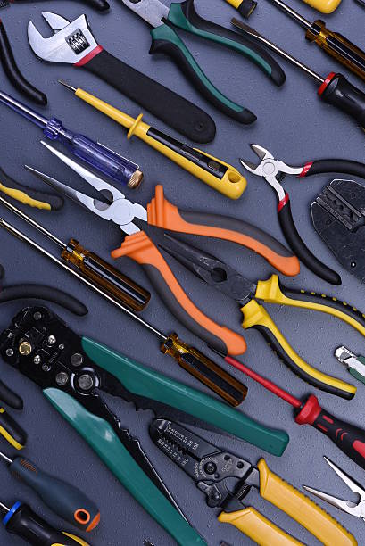 istock Set of tools to electrical installations 521611824