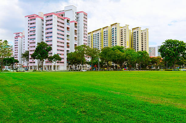 Singapore residential buildings stock photo