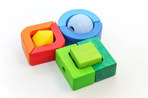 Multicolored wooden toys