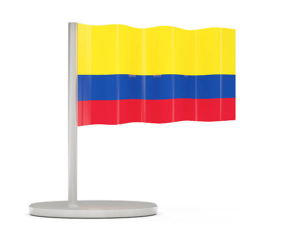istock Pin with flag of colombia 521614844