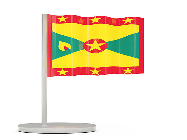 istock Pin with flag of grenada 521617100