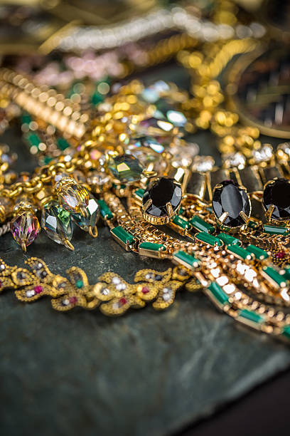 istock Fashionable female necklaces 521617434