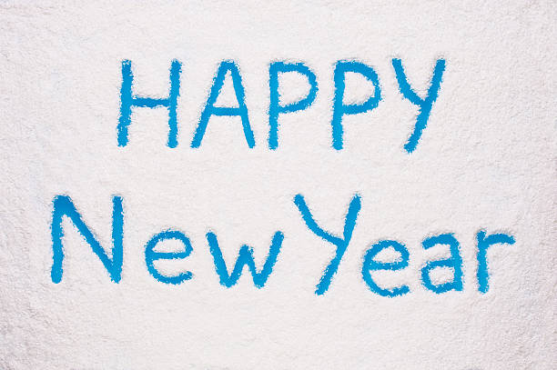 istock Happy New Year painted on frozen window 521617803