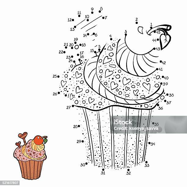 Numbers Game Stock Illustration - Download Image Now - Cake, Connect the Dots, Number