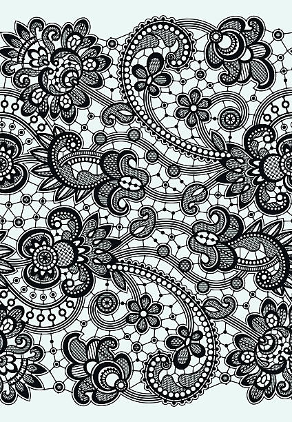 Horizontal Seamless Pattern. Horizontal Seamless Pattern. black lace stock illustrations