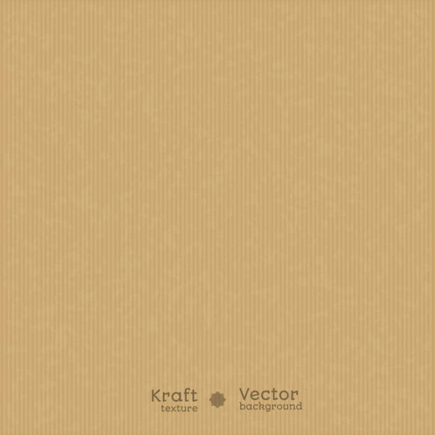 ilustrații de stoc cu textură kraft realistă - hârtie maro