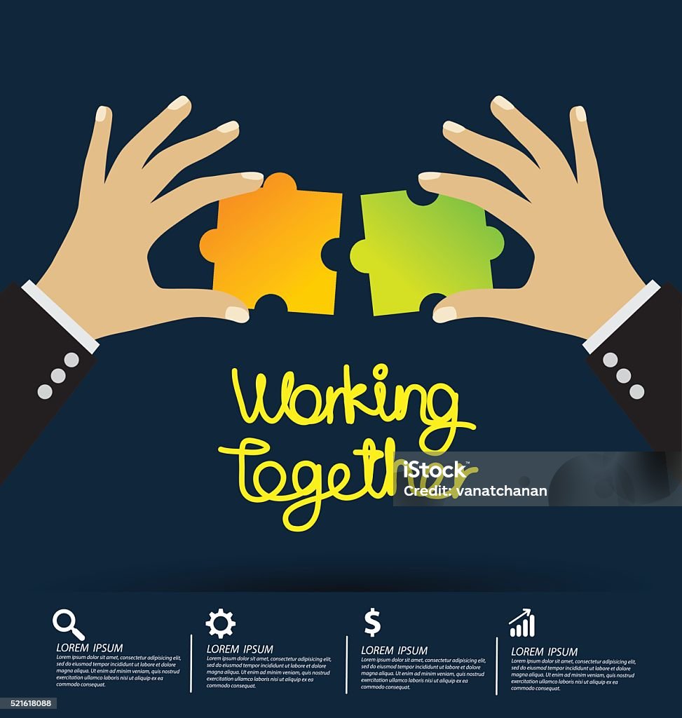 Workign Together Vector Working Together Concept Vector Illustration Stock Illustration ...