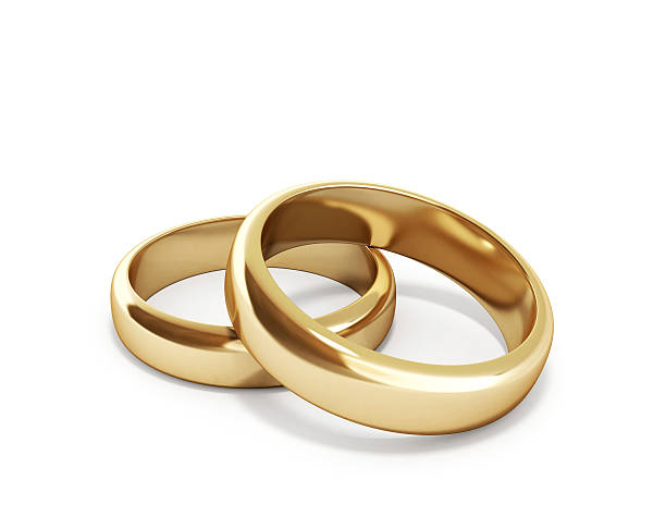 istock 3d render of golden rings isolated on white background 521618712
