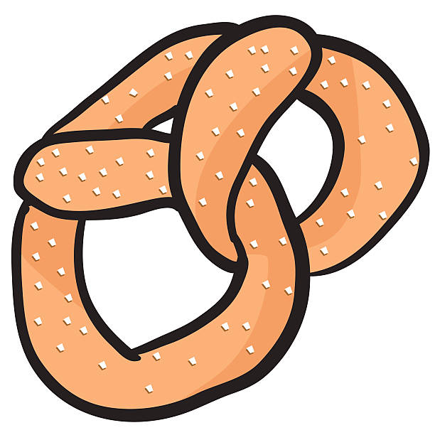 프레첼 - pretzel sesame vector snack stock illustrations