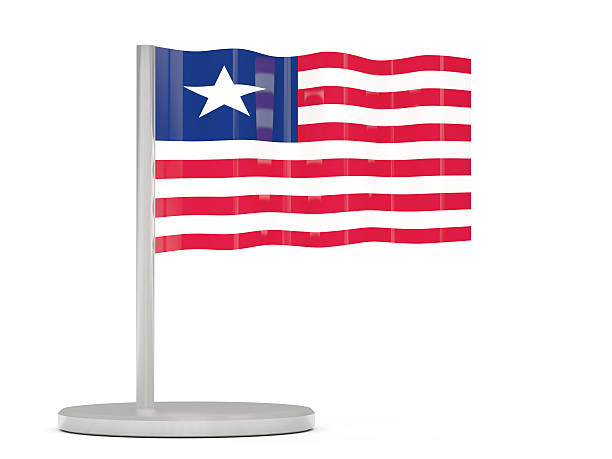 istock Pin with flag of liberia 521619024