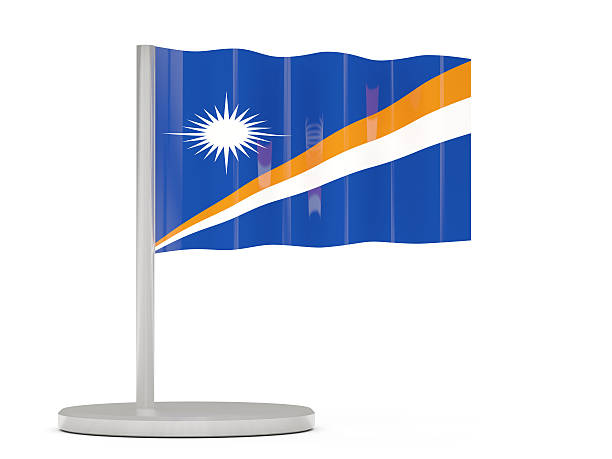istock Pin with flag of marshall islands 521619658
