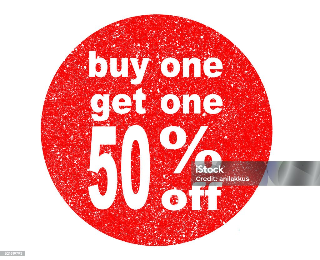 Buy One Get One Rubber Stamp Digitally generated "buy one get one" icon. It was created with real wood texture then painted red. Agreement Stock Photo