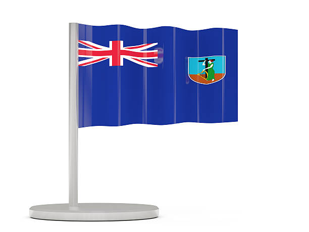 istock Pin with flag of montserrat 521620152