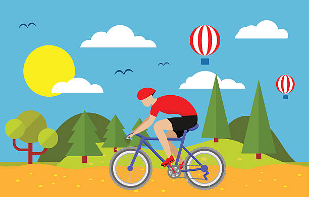 stockillustraties, clipart, cartoons en iconen met cyclist. the tour de france - tour de france