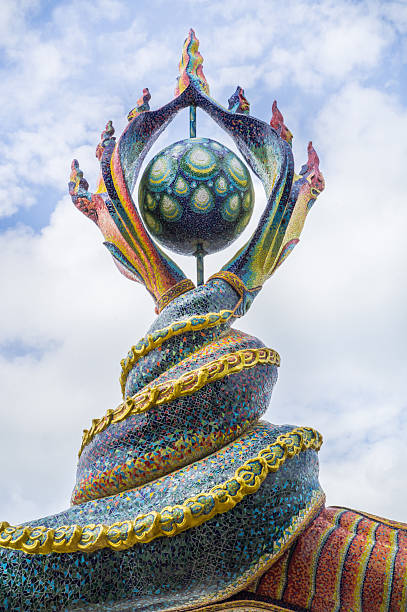 istock Naga's tails sculpture was decorated with glazed tile 521620935