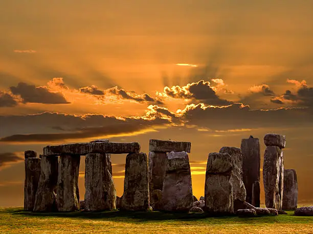 Stonehenge on Salsbury Plain in Wiltshire in southwest England. Built about 3000BC Stonehenge is Europe's most famous prehistoric monument. UNESCO World Heritage Site.