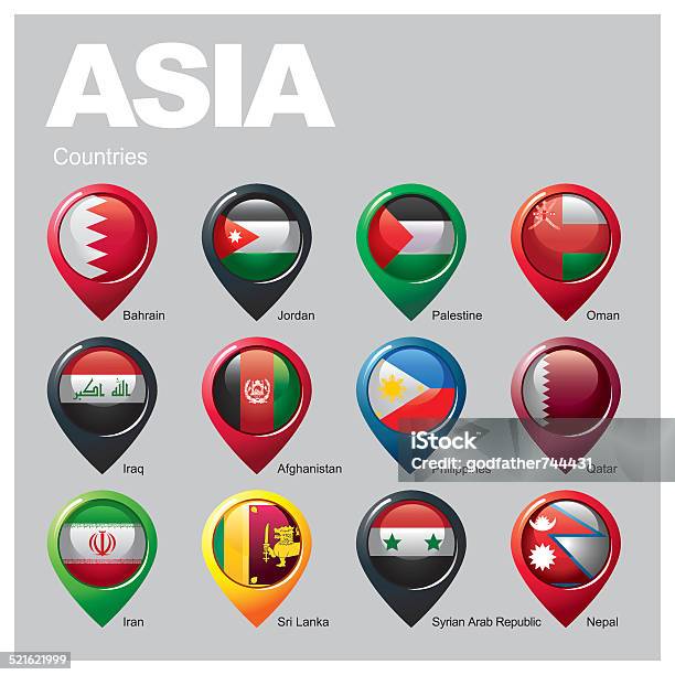 Asia Countries Part Four Stock Illustration - Download Image Now - Afghanistan, Aiming, Arts Culture and Entertainment