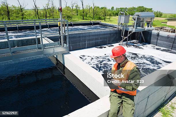 Waste Water Stock Photo - Download Image Now - Sewage Treatment Plant, Sewage, Engineer