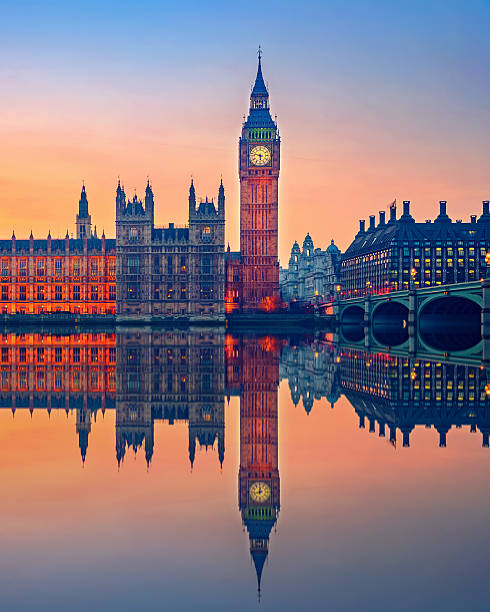 Big Ben and Houses of parliament, London Big Ben and Houses of parliament at dusk in London london england big ben houses of parliament london international landmark stock pictures, royalty-free photos & images