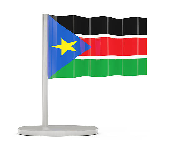 istock Pin with flag of south sudan 521623514