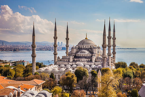 sultan ahmet camii-mesquita azul em istambul - istambul - fotografias e filmes do acervo