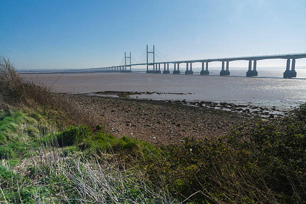 istock Second Severn Crossing, bridge over Bristol Channel between Engl 521623999