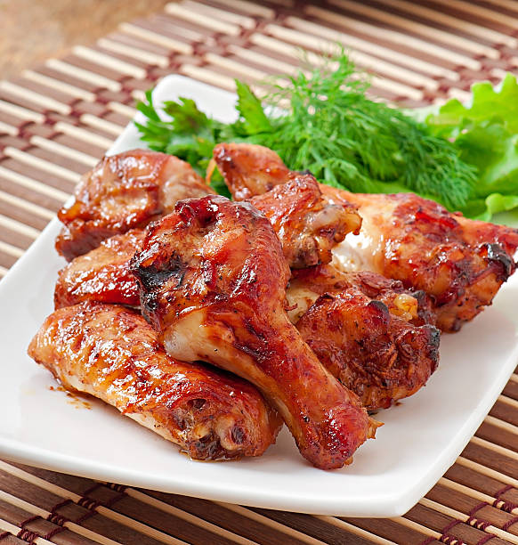 istock Baked chicken wings in the Asian style 521624265