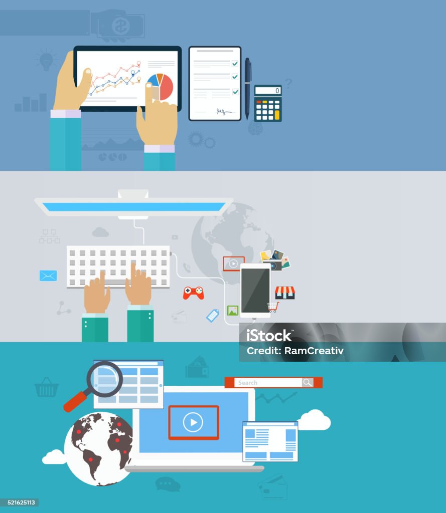 Interaction Hands Using Keyboard And Mobile Application Stock ...