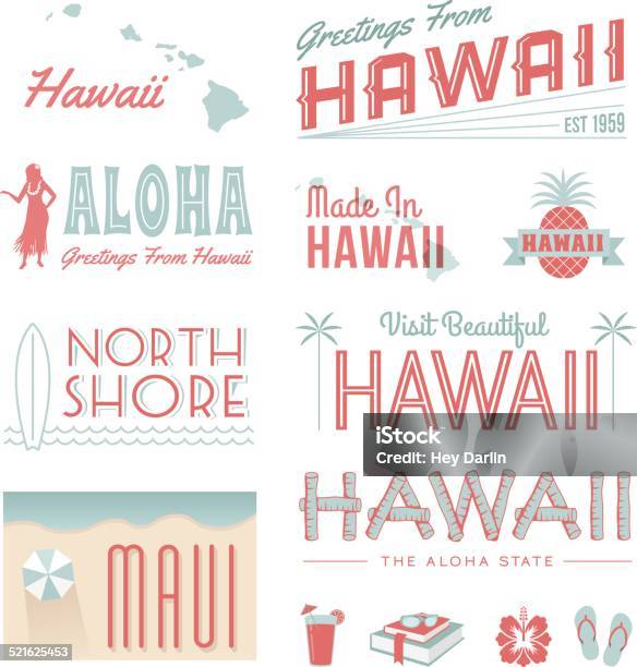 Hawaii Text Stock Illustration - Download Image Now - Big Island - Hawaii Islands, Hawaii Islands, Aloha - Single Word