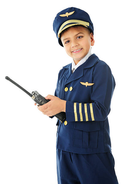 istock Young Pilot with a Hand-Held Navigator and Radio 521625615