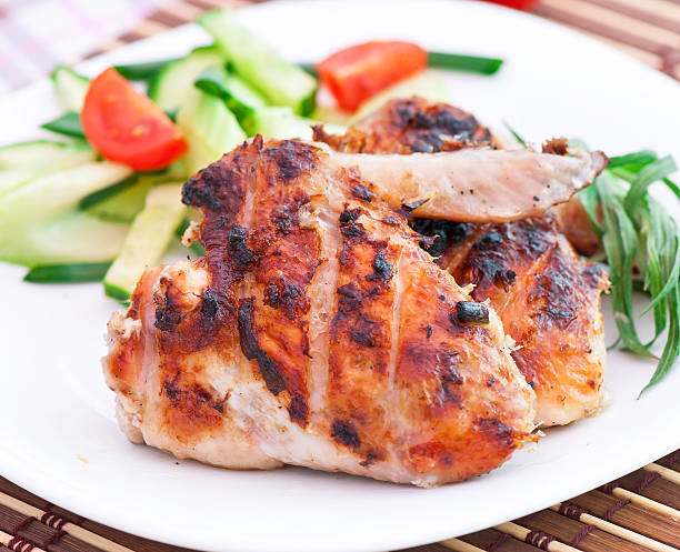 istock Chicken wings with salad 521651327